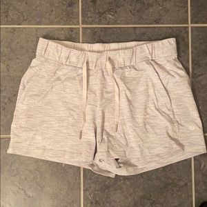 Lululemon grey stripe shorts